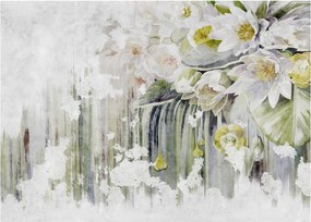 Tablou - Flori albe, vintage (70x50 cm)