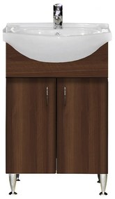 Dulap inferior Bianca Plus 55 cu lavoar, culoare Aida nuc