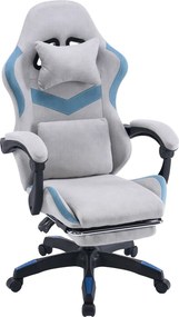 Scaun de birou/gaming, gri/albastru, ZODIA