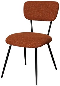 Scaun dining portocaliu din textil, Kiwi