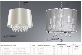 Lustra moderna design elegant Venetian 1485-5CC SRT
