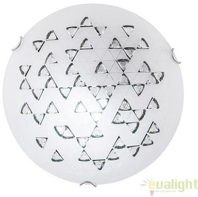 Aplica de perete, Plafoniera design modern, finisaj alb/negru, diametru 30cm, Angie 3285 RX