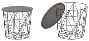 Masa de cafea Mariffa negru-gri - d 42 x h 41 cm