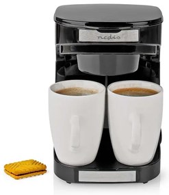 Cafetieră pentru două cești 450W/230V 0,25 l Nedis KACM140EBK