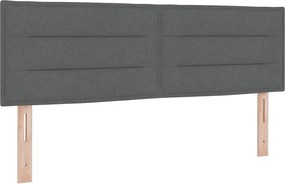 vidaXL Tăblie cap Gri închis 160 cm țesătură