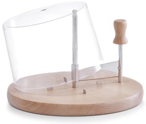 Feliator branzeturi Zeller din lemn/otel inoxidabil/plastic, 22 x 15 cm, Maro