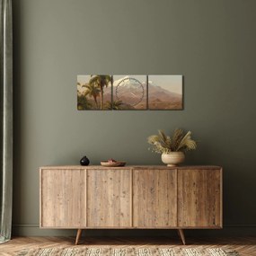 Tablou - Frederic Edwin Church, Tamaca Palms, reproducere (cu ceas) (90x30 cm)