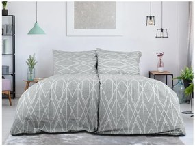 Lenjerie de pat din bumbac Renforce CREP GRAY STRIPES gri Dimensiune lenjerie de pat: 70 x 90 cm | 140 x 200 cm