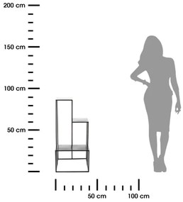 Suport flori KASKADA 85x40 cm negru