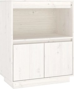 vidaXL Servantă albă 60x34x75 cm din lemn masiv de pin