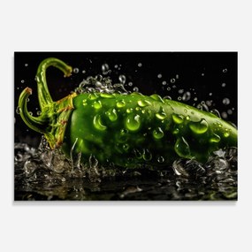 Panou Sticla Bucatarie, 30x40cm, Protectie aragaz, Antistropi, Termorezistent, Alimente, Legume, Chili Splash