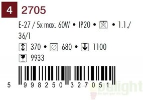 Candelabru 5 brate diametru 70cm Marian 2705 RX