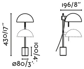 Veioza mobila directionabila MATILDA neagra