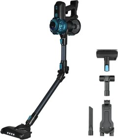 Aspirator vertical Finlux FHH-3333 BLR, 400 W, 23 kPa, 0,6 l, 60 min, 3 moduri, Afisaj LED, Lumina la perie, HEPA, BLDC, Negru/Albastru