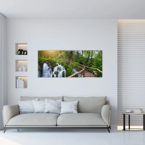 Tablou - Lacurile Plitvice (120x50 cm)