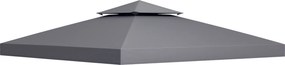 Outsunny Copertina de Rezerva de 3x3m pentru Foisor, 2 Niveluri Superioare de Protectie UV pentru Foisor