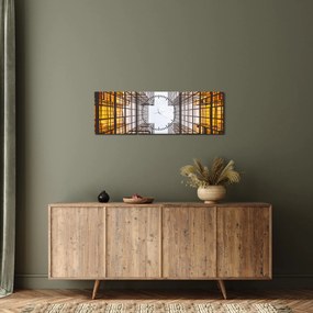 Tablou cu zgârie norii (cu ceas) (90x30 cm)