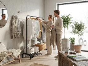 Suport pentru haine RAXIO 150x110x40 cm, negru