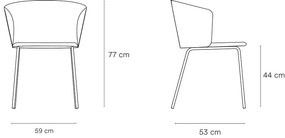 Set de scaune de sufragerie gri deschis 2 buc. tapițat Add – Teulat
