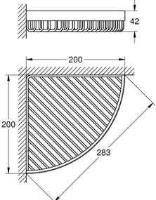 GROHE Selection Cube 40809000 - Suport săpun din sârmă, 20 × 20 cm, crom lucios