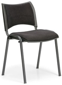Scaun de conferinta SMART - picioare negre, negru