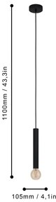 Eglo 98056 - Lustră pe cablu CORTENOVA 1xE27/60W/230V