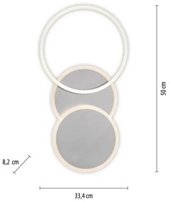 Plafonieră LED/25,5W/230V crom mat Leuchten Direkt 14116-55