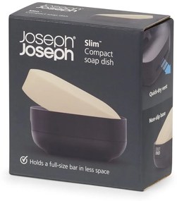 Săpunieră neagră din plastic Slim – Joseph Joseph