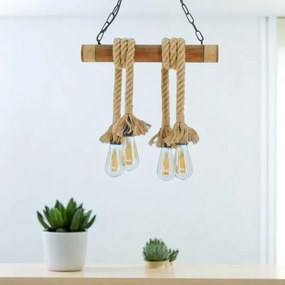 Lustră pe lanț Brilagi KOS 4xE27/60W/230V fag