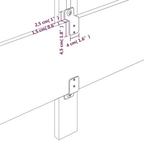 Tablie pentru pat boxspring 90 cm gri inchis