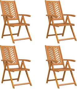 vidaXL Scaun pentru Grădină 4 pcs Maro 57 x 72 x 109 cm