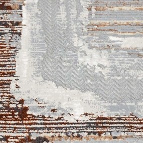 150x230 cm Covor premium, 70% Polyester și 30% Polipropilenă, Design Modern, Cupru, Densitate 2300 gr/m2