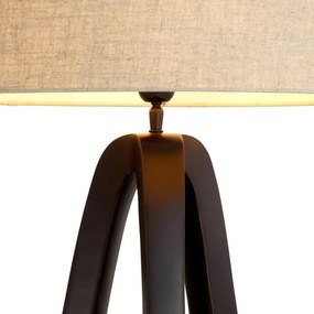 Veioza, Lampa de masa design LUX, Aluminiu, Tesatura, Madrona