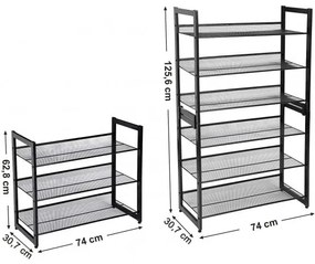 Raft Depozitare, Negru, 74 Cm