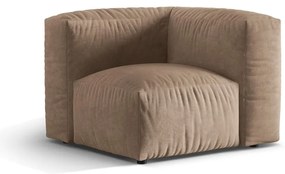 Modul pentru canapea modulară maro deschis cu tapițerie din catifea (cu colț variabil) Martina – Micadoni