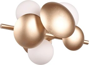 Aplică de perete alb-auriu Bubble – Trio Select