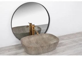 REA-U6647 - Lavoar pentru blat FREJA 39,5x51 cm ceramică/gri/decor marmură