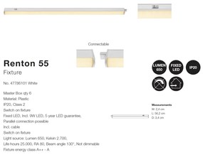 Aplica LED pentru mobila design liniar Renton 55 47786101 NL