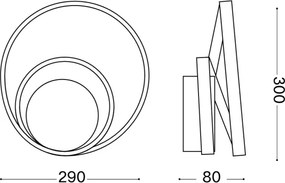 Ideal Lux - Aplică de perete OZ LED dimmabilă, 28W/230V, CRI 90, albă