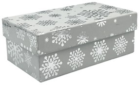Cutie cadou Craciun MAGIC, Argintiu, 17x10x6.5cm