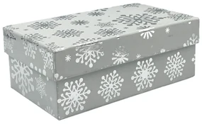 Cutie cadou Craciun MAGIC, Argintiu, 17x10x6.5cm