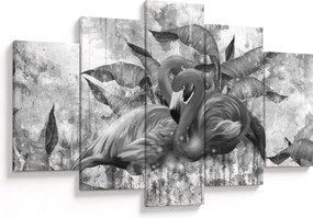 Tablou - Graffiti cu flamingo (150x105 cm)