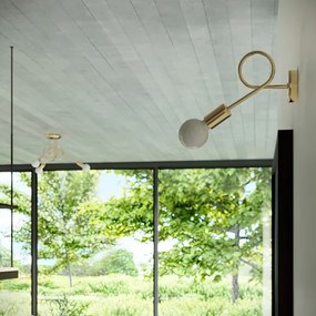 Lustră pe tijă Sollux SL.1437 LOOP 3xE27/15W/230V auriu