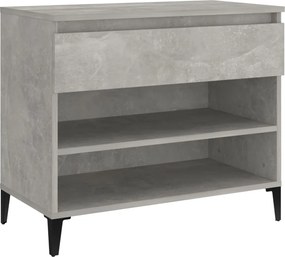 vidaXL Pantofar, gri beton, 70x36x60 cm, lemn prelucrat