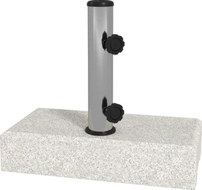 Outsunny Baza Umbrelă Gradină 25kg Granit Oțel Inoxidabil pentru Stâlpi Ø32-48mm | Aosom Romania