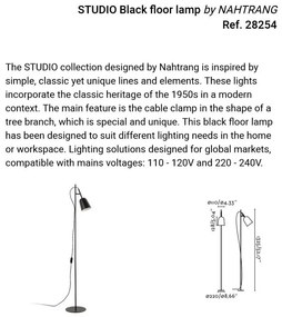 Lampadar, Lampa de podea design modern Studio negru
