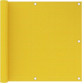 vidaXL Paravan de balcon, galben, 90x600 cm, HDPE