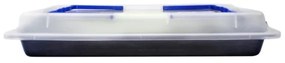 Tavă de copt TORO cu capac, 42 x 3,8 x 29 cm, negru/albastru
