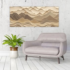 Tablou - Linii Montane 3D (120x50 cm)