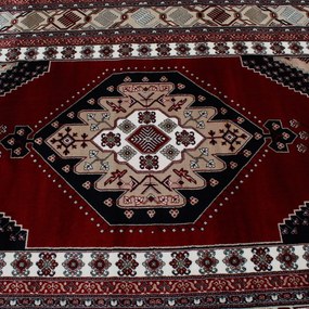 Covor clasic burgundia Turkmen 200x300 covor poliester mecanic pentru living sau dormitor